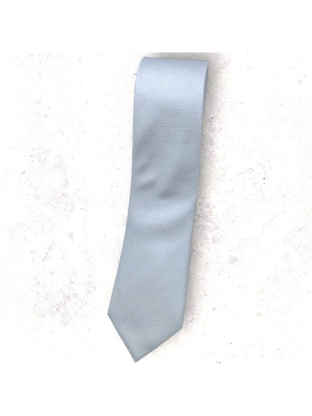 DAVID SADDLER Silk Tie ITALY XL Solid Gray W:3.2" EUC